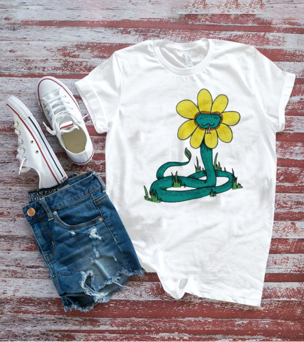 Snake Flower Bloom Entwined In Nature T-Shirt