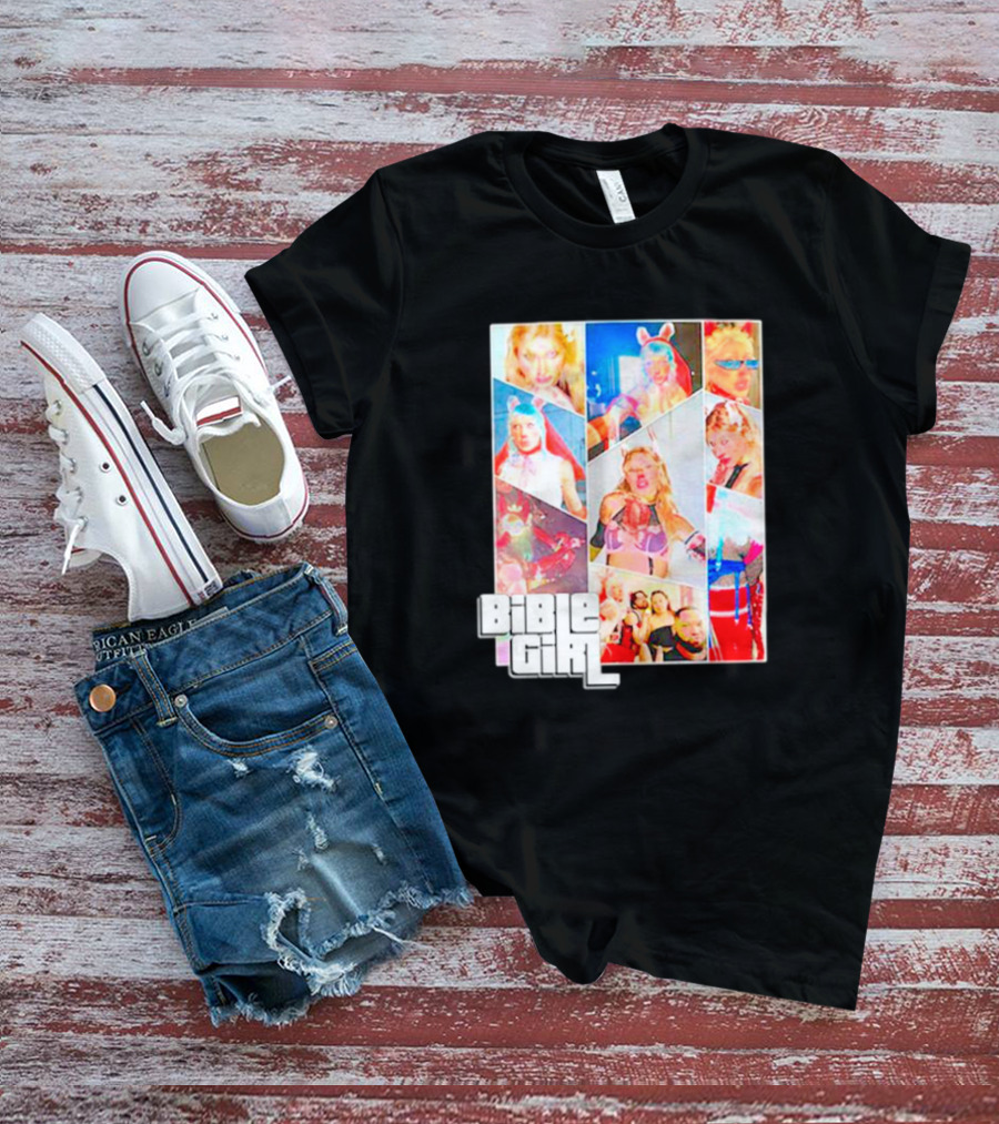 BibleGirl Collage Vibrant Colors Liberty City T-Shirt