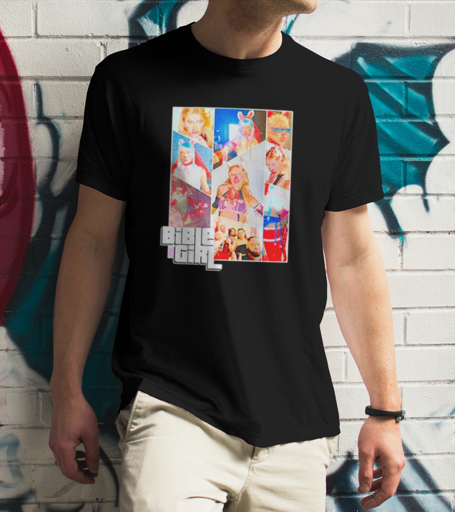 BibleGirl Collage Vibrant Colors Liberty City T-Shirt