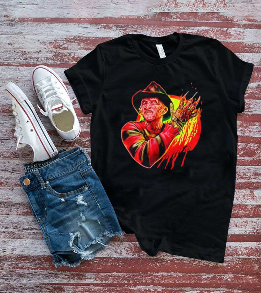 Freddy Krueger Fright Rags Freddy Slashed Retro Horror T-Shirt