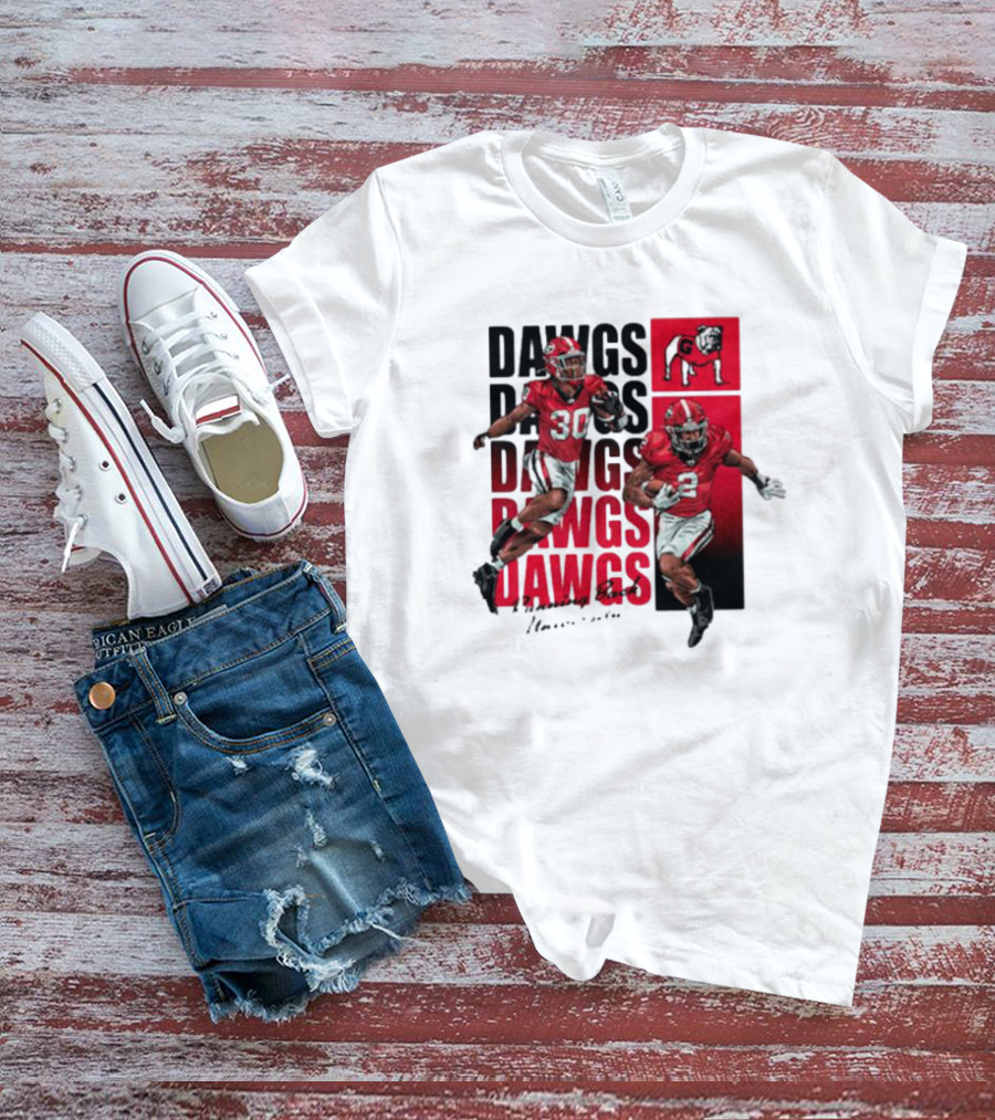 Kendall Milton And Daijun Edwards Dawgs Bulldogs Running Back University Football T-Shirt