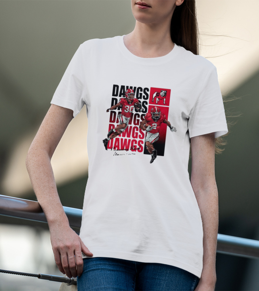 Kendall Milton And Daijun Edwards Dawgs Bulldogs Running Back University Football T-Shirt