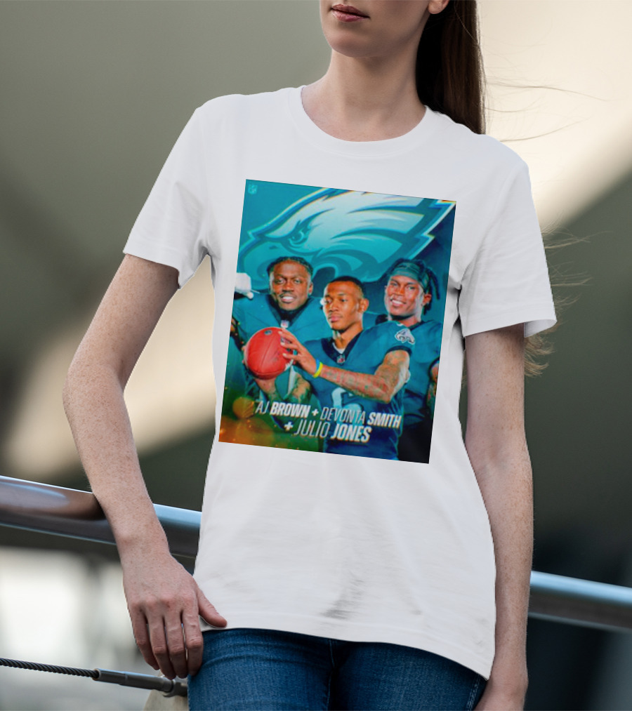 Philadelphia Eagles AJ Brown Devonta Smith Julio Jones Team T-Shirt
