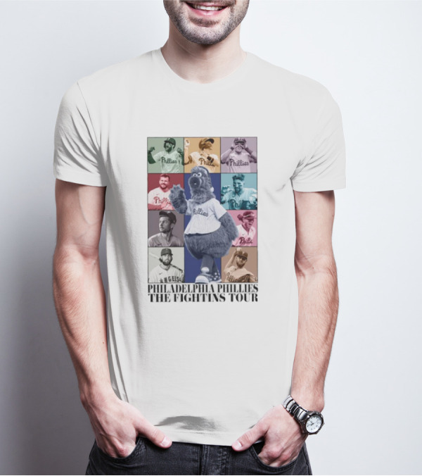 Philadelphia Phillies The Fightins Tour Mascot And Baseball Players Highlights T-Shirt