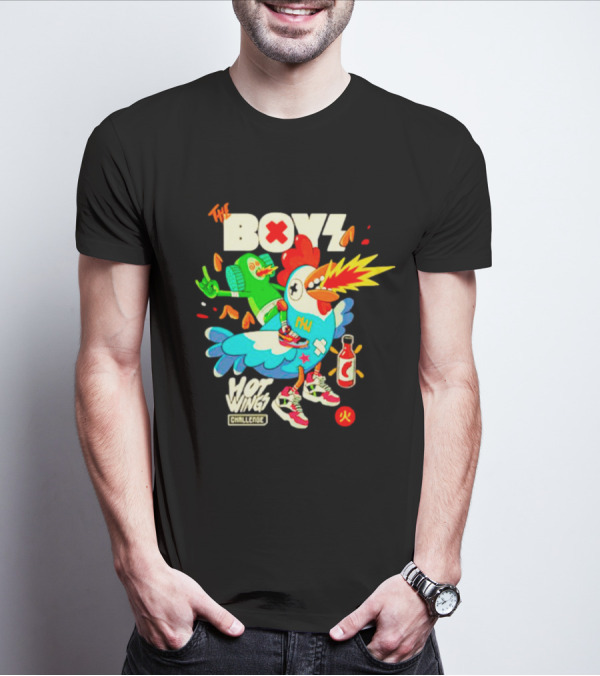 The Boys Hot Wings Challenge X Fire Comic T-Shirt