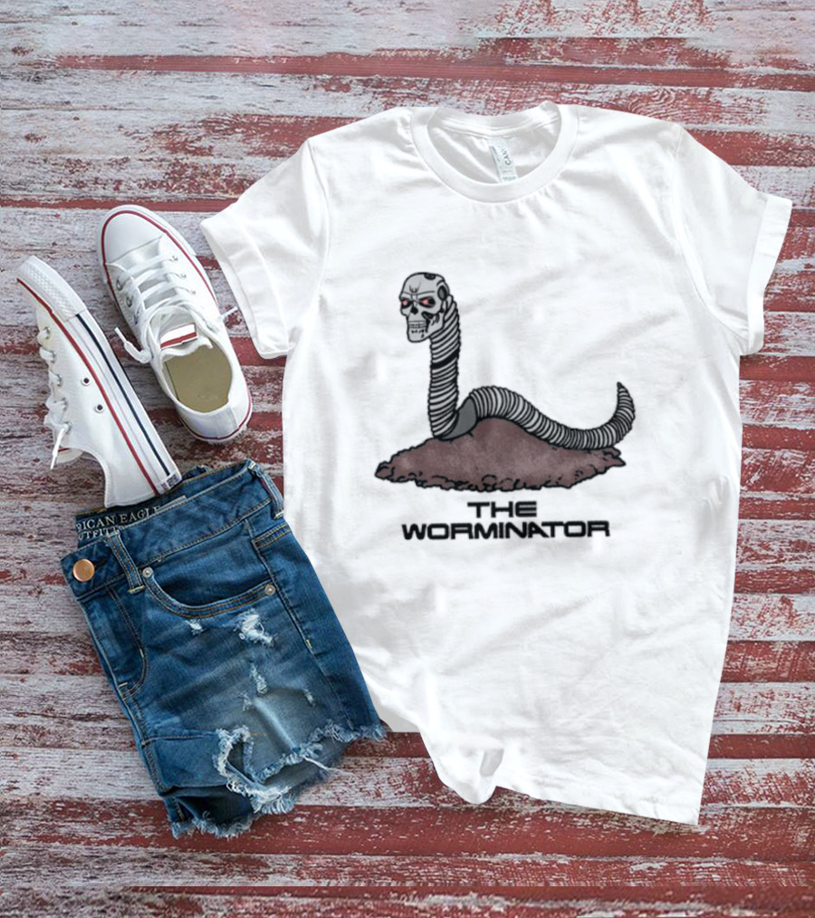 The Worminator Terminator Skull T-Shirt
