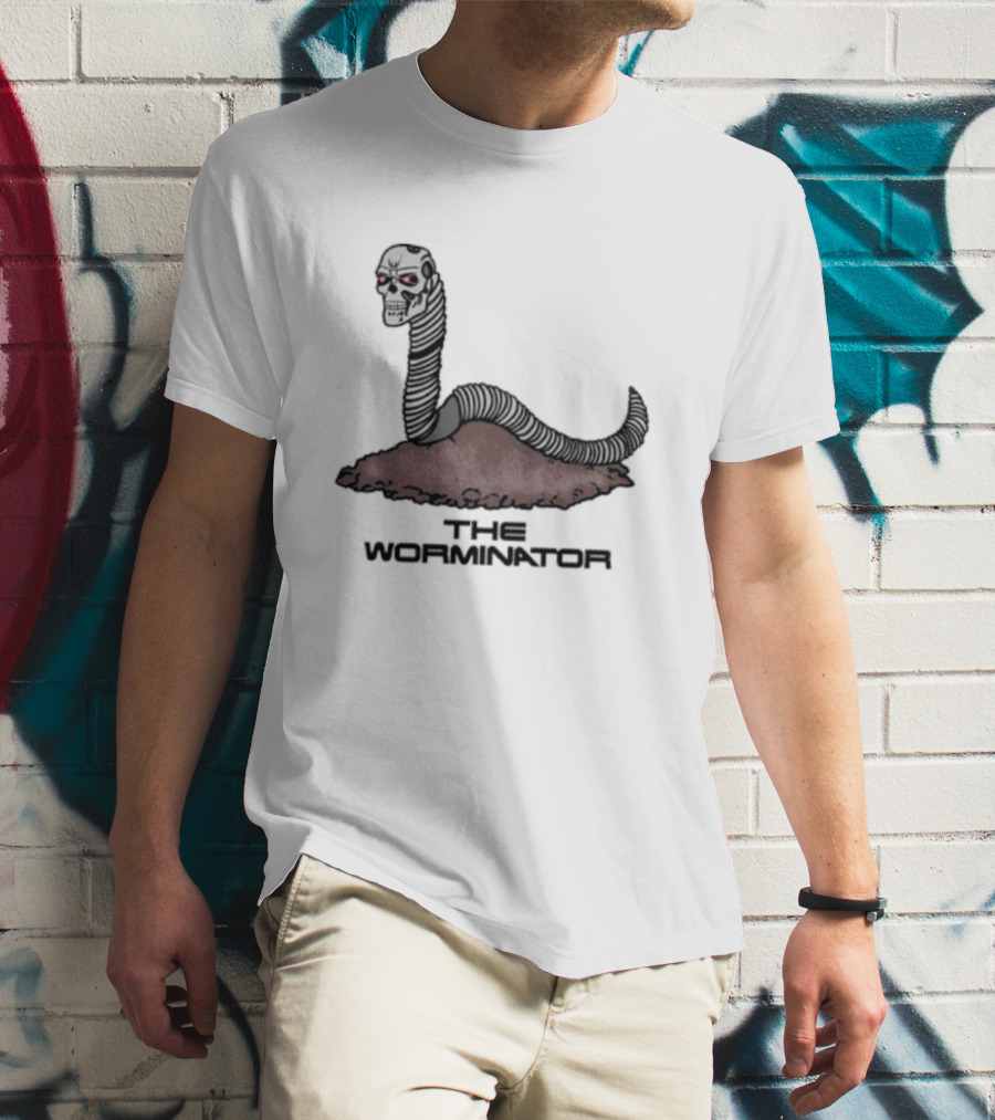 The Worminator Terminator Skull T-Shirt