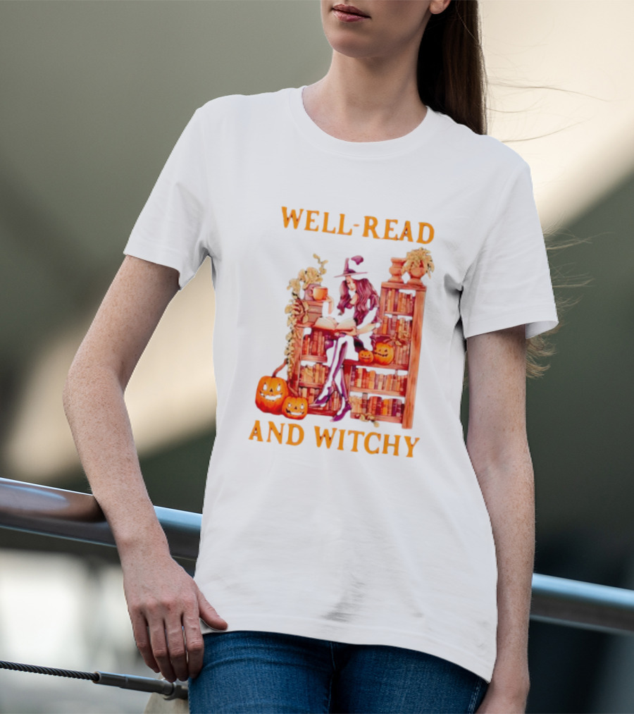Well-Read And Witchy Halloween T-Shirt