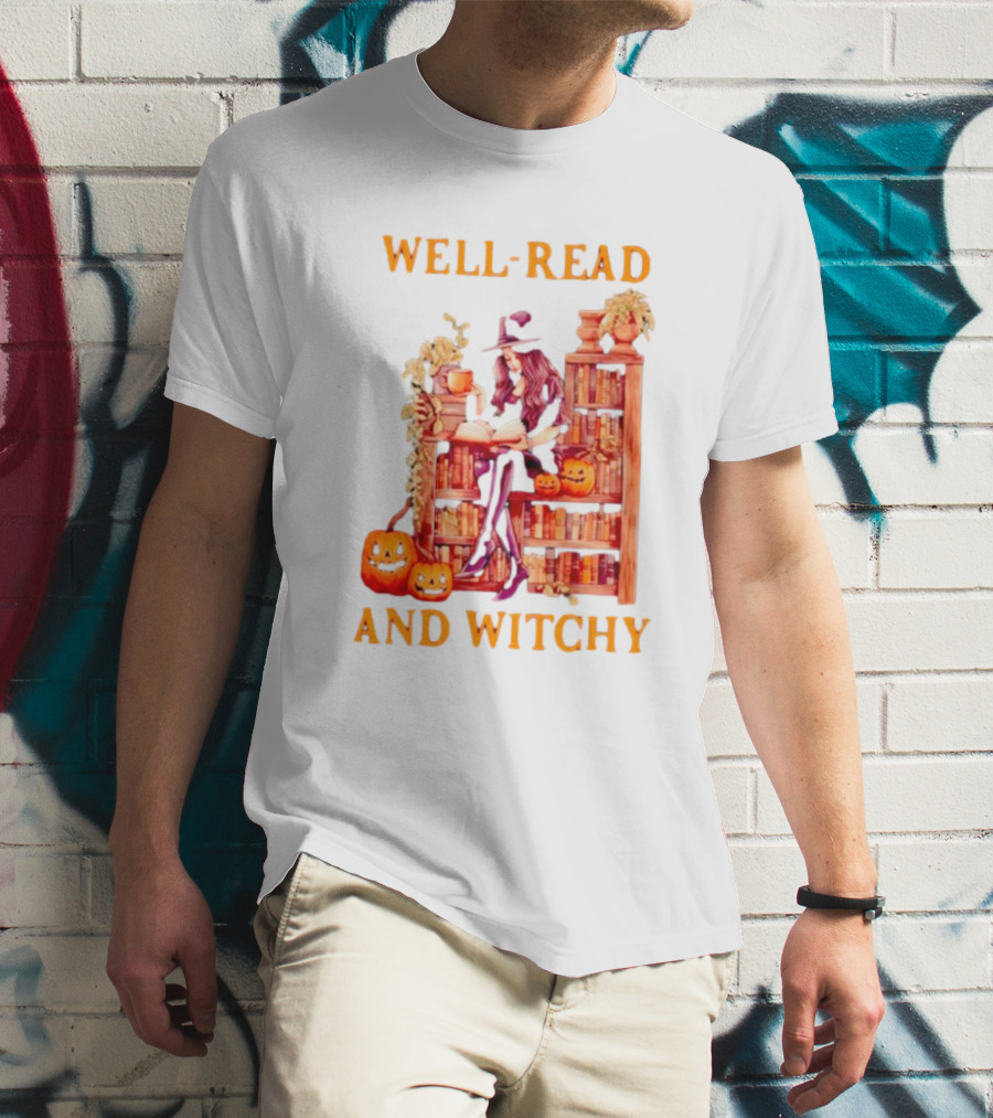 Well-Read And Witchy Halloween T-Shirt