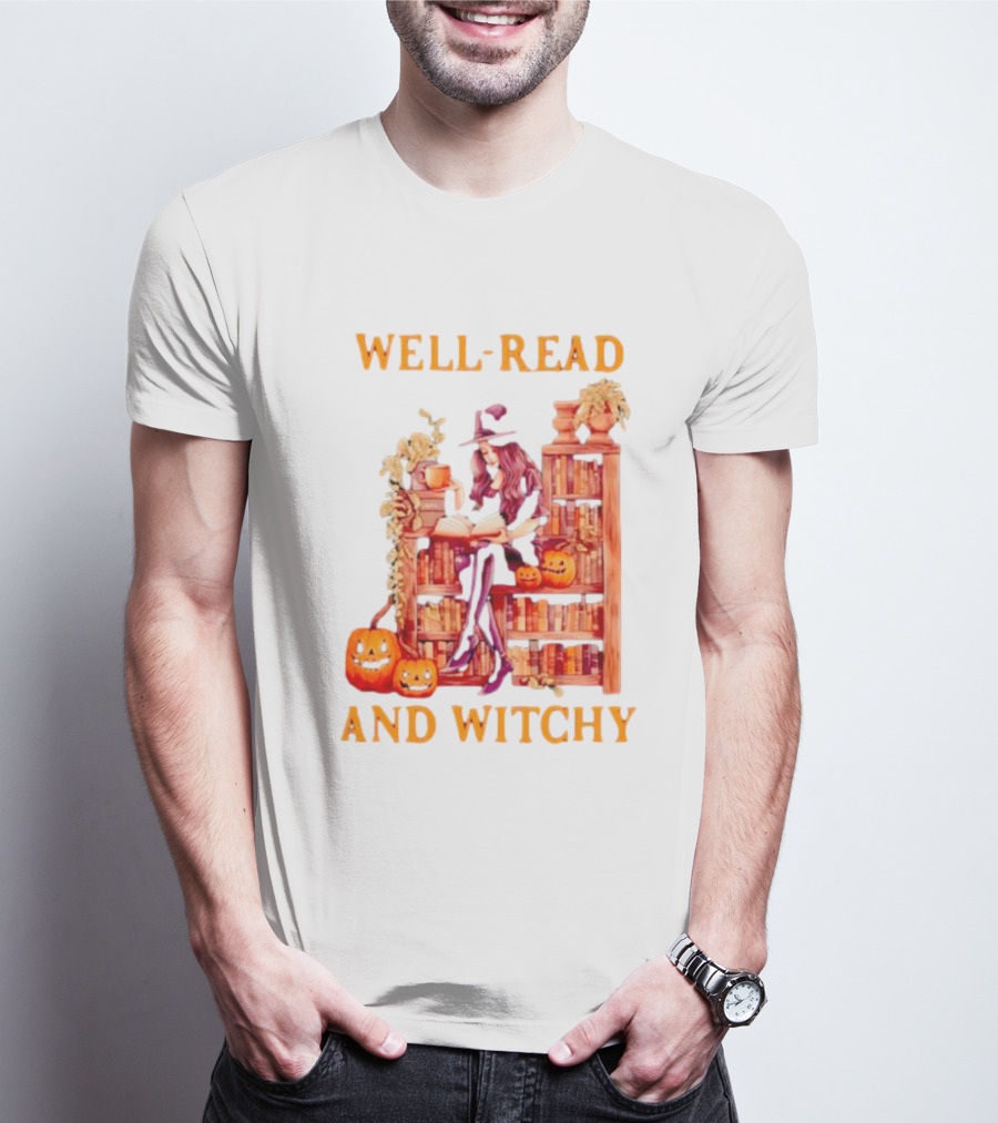 Well-Read And Witchy Halloween T-Shirt
