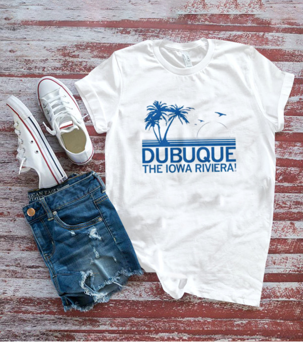 Dubuque The Iowa Riviera Palm Trees Ocean Sunset T-Shirt