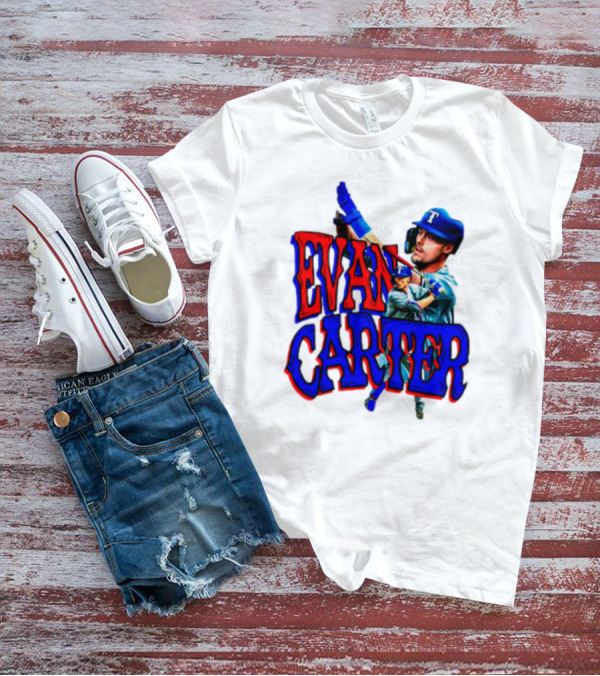 Evan Carter Texas Rangers Baseball Player Image T-Shirt
