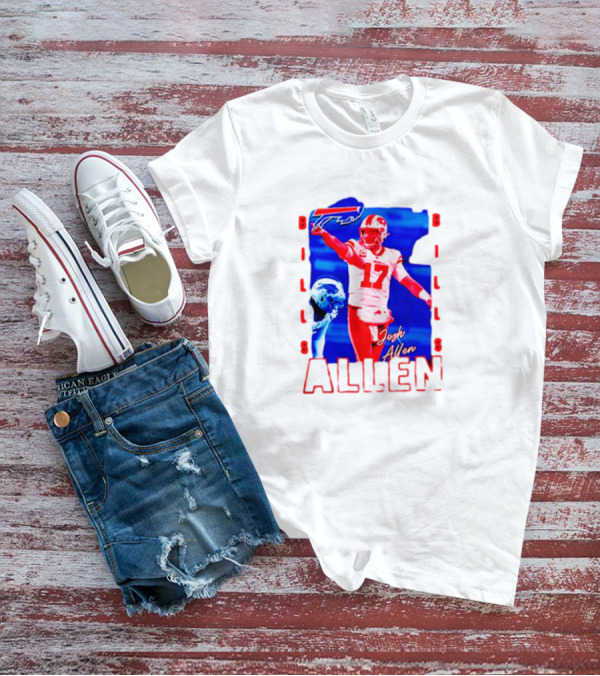 Josh Allen Buffalo Bills NFL Quarterback Iconic Play Action Image T-Shirt
