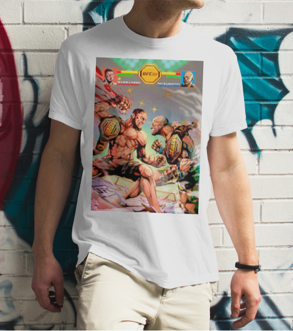 Makhachev Vs Volkanovski UFC 294 Showdown Champion Belts Combat T-Shirt