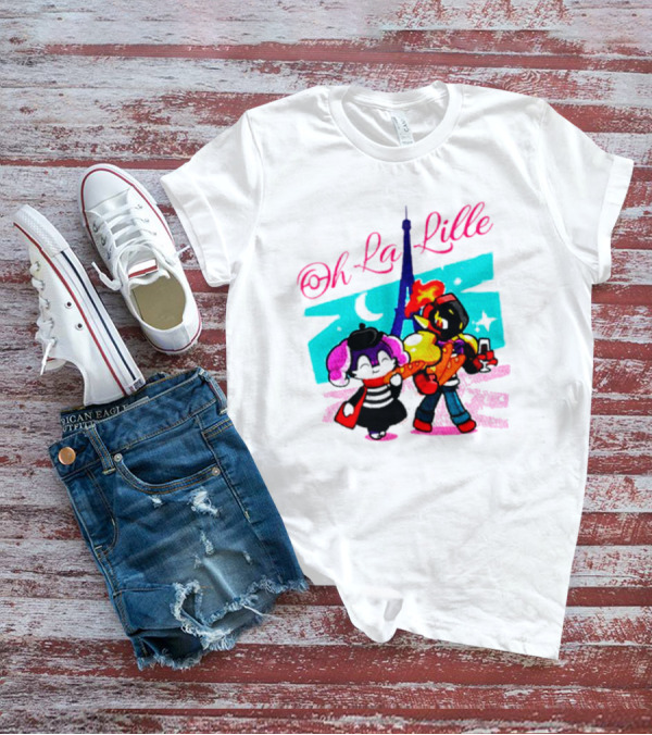 Oh La Lille Eiffel Tower Cartoon Characters T-Shirt