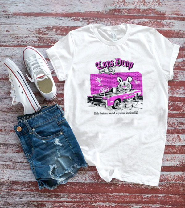 Tops Drop Feels So Weird Mystical Joyride Pink Lowrider With Cartoon Graffiti T-Shirt