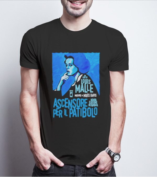 Un Film Di Louis Malle Musiche Di Miles Davis Ascensore Per Il Patibolo Nuova Edizione Restaurata T-Shirt