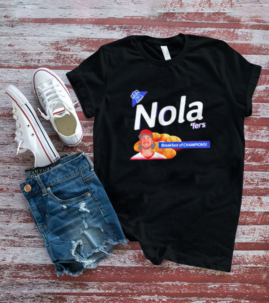 Aaron Nola Nola Breakfast Of Champions Whiffers T-Shirt
