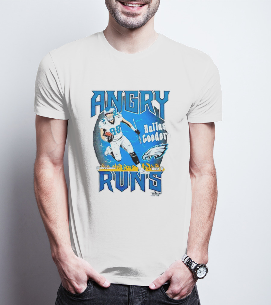 Angry Runs Dallas Goedert Philadelphia Eagles T-Shirt