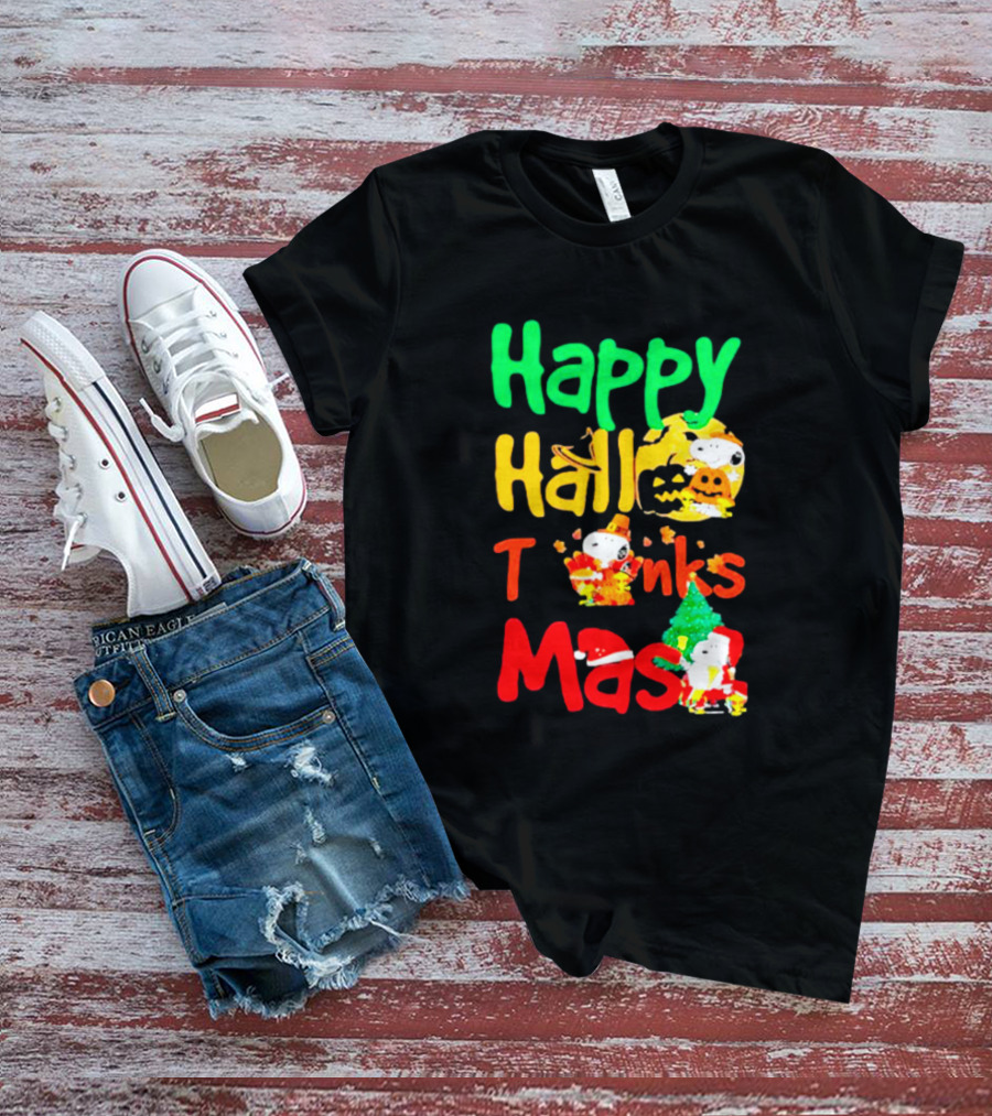 Happy Hallo Thanks Mas Snoopy Holiday T-Shirt