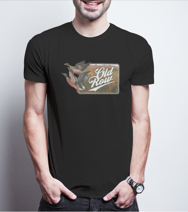 Old Row The Flying Duck Beer Pocket Vintage Waterfowl T-Shirt