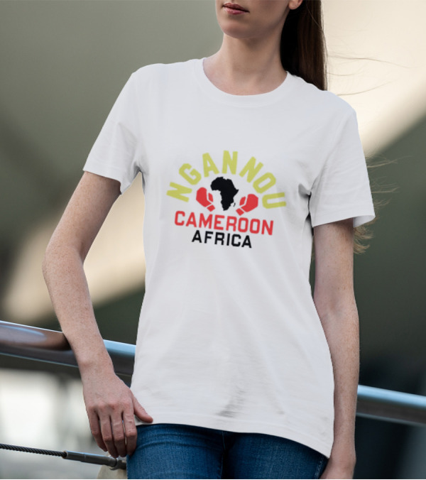 Ngannou Cameroon Africa Boxing Gloves Continent T-Shirt