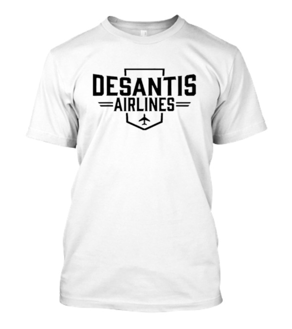 Desantis Airlines Shield Logo With Airplane T-Shirt