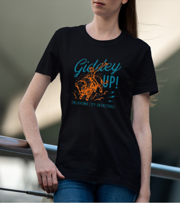 Giddey Up Oklahoma City Basketball Riding The Bison T-Shirt