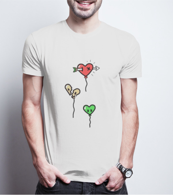 Life Series Heart Balloons With Arrow And Broken Pieces T-Shirt