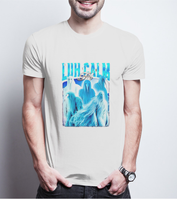 Luh Calm Fit Film Blue Abstract Figures T-Shirt