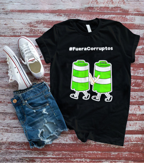 Paola Hurtado Uri Samayoa #Fueracorruptos Green Bins Handshake T-Shirt