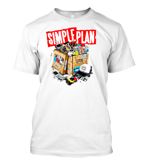 Simple Plan Vintage Tour Memorabilia Box Souvenir Collection T-Shirt