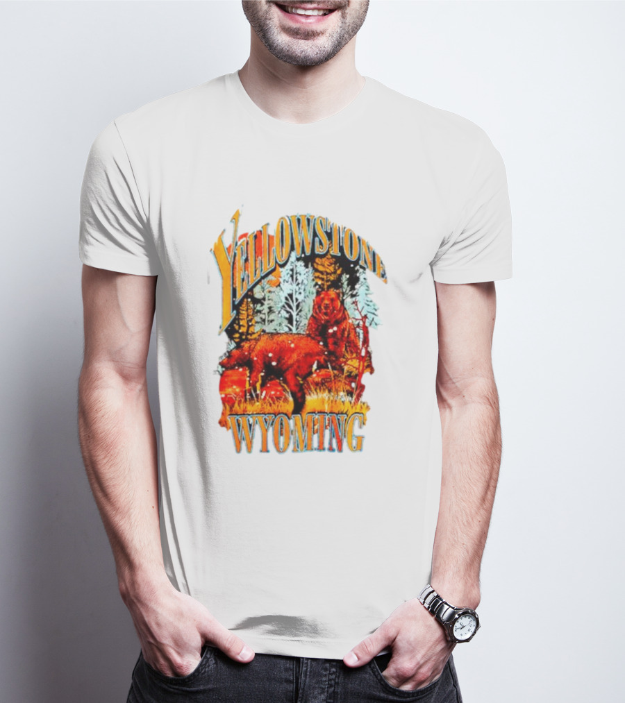 Yellowstone Wyoming Bears Wildlife Scenery T-Shirt