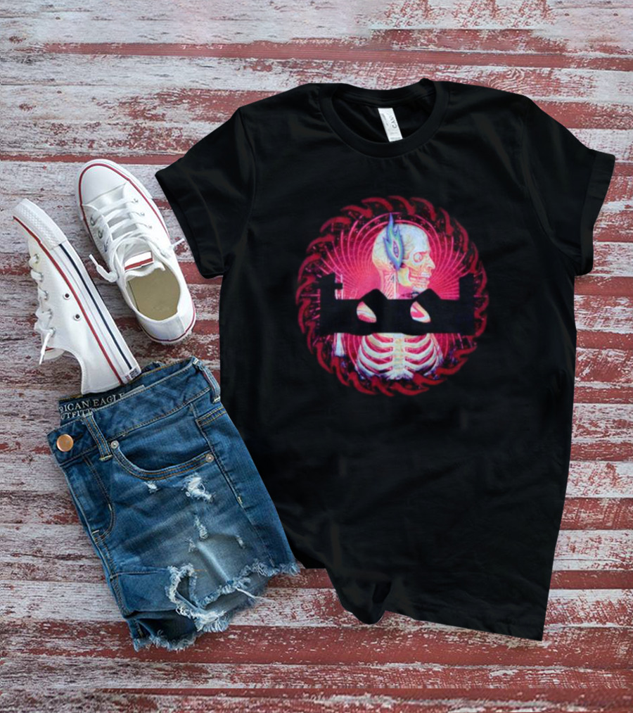 Tool Sawblade Flaming Eye Skeleton Psychedelic T-Shirt