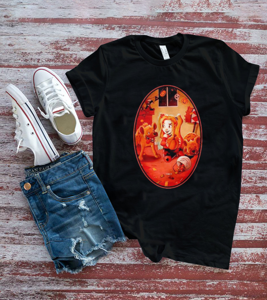 Trick Or Treat Chrissie Zullo Variant Harley Quinn Halloween Hyenas T-Shirt