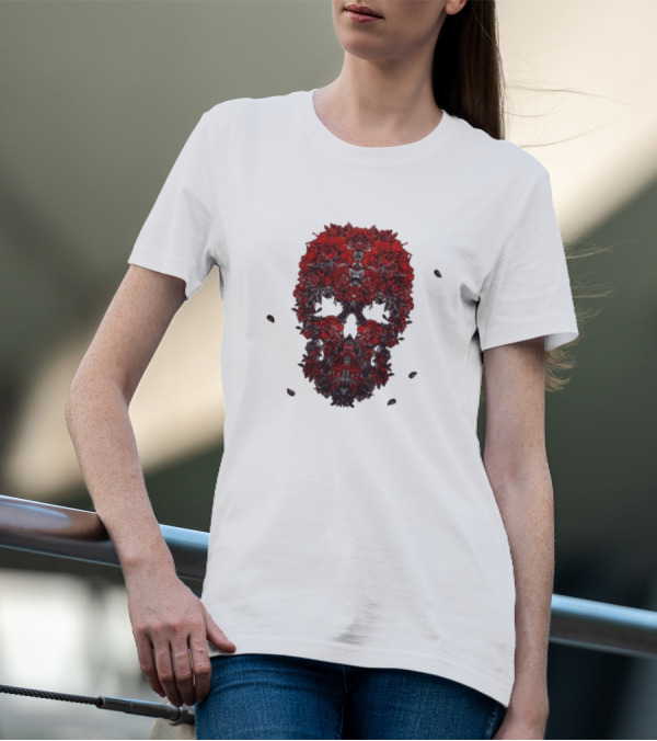 Kai Wachi Floral Skull T-Shirt
