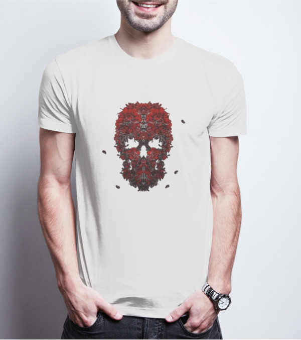 Kai Wachi Floral Skull T-Shirt