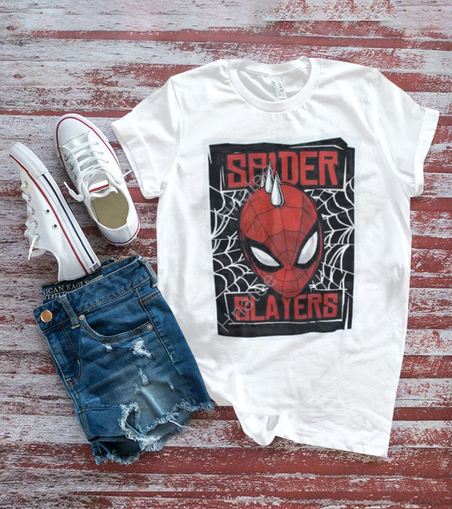 Spider Punk Merch Spider Slayers Web Head T-Shirt