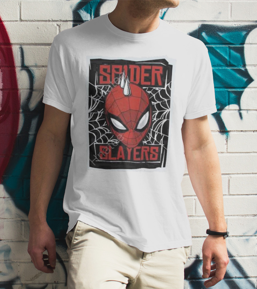 Spider Punk Merch Spider Slayers Web Head T-Shirt
