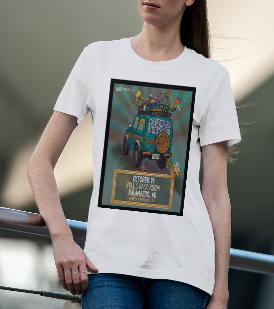 The California Honeydrops Big Bad Tour October 19 Bell's Back Room Kalamazoo MI T-Shirt