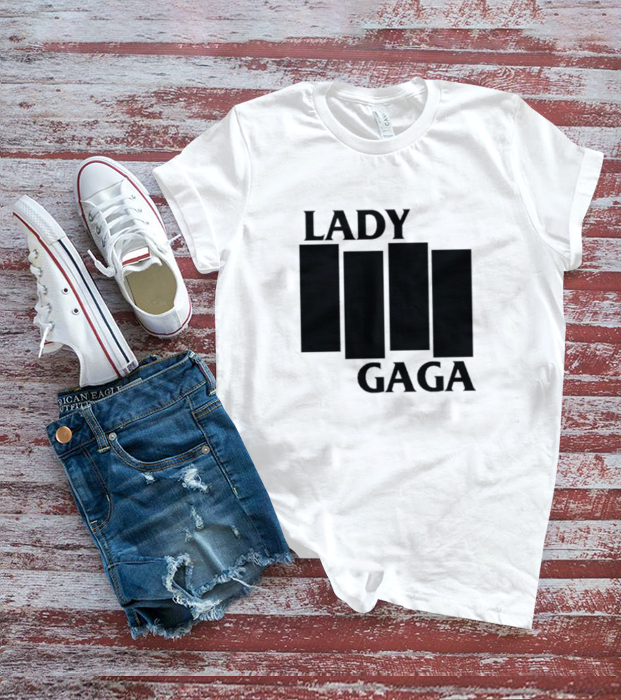 Lady Gaga Black Flag Bars T-Shirt