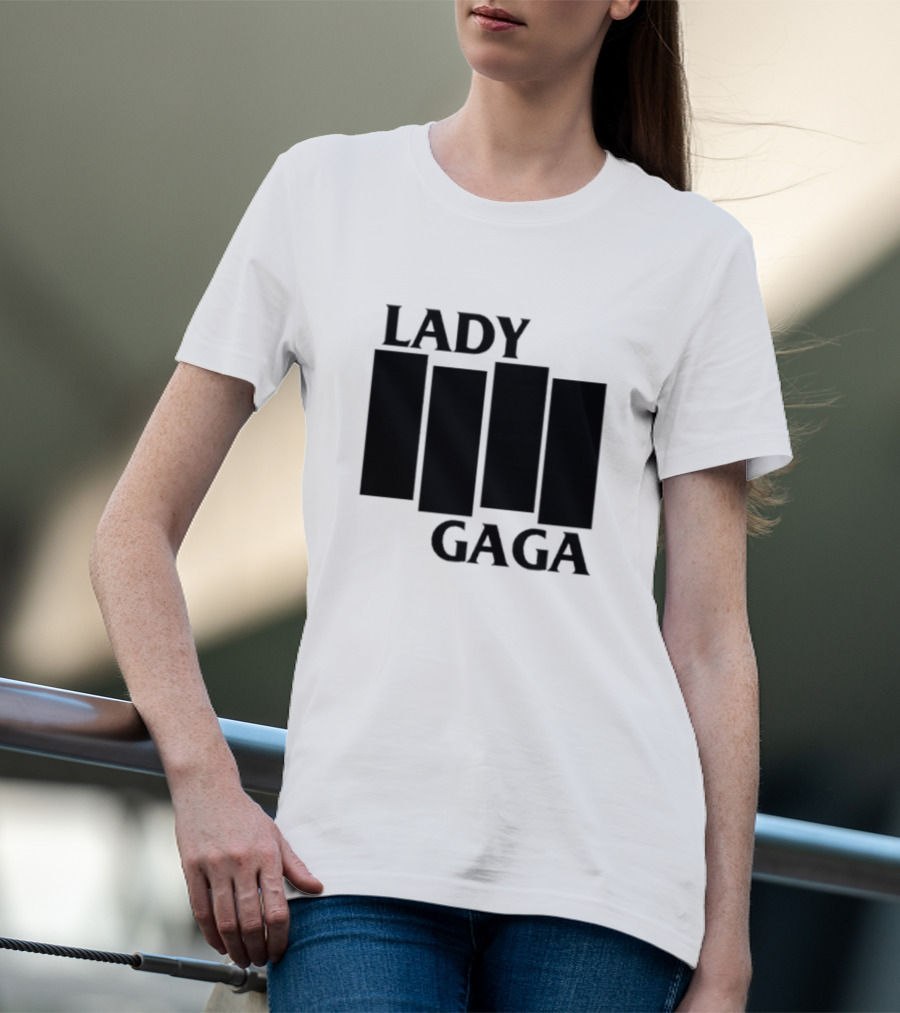 Lady Gaga Black Flag Bars T-Shirt