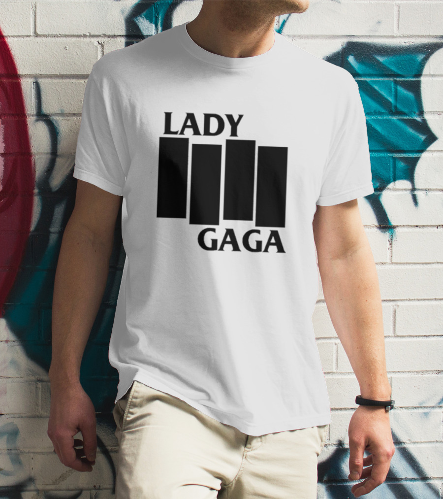 Lady Gaga Black Flag Bars T-Shirt