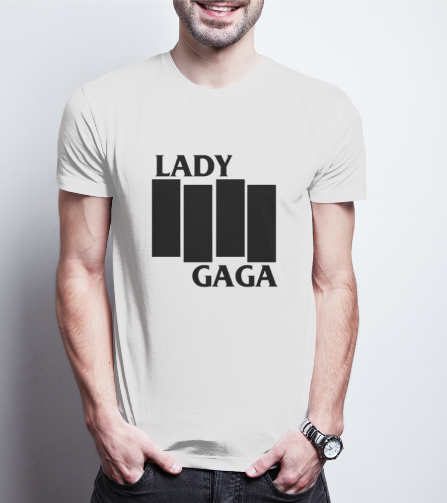 Lady Gaga Black Flag Bars T-Shirt