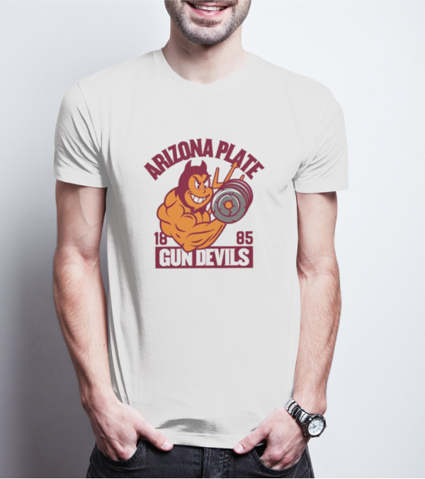 Arizona Plate 1885 Gun Devils Weightlifting Demon T-Shirt