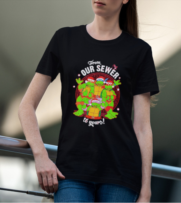 Teenage Mutant Ninja Turtles From Our Sewer To Yours Pizza Party Circular T-Shirt
