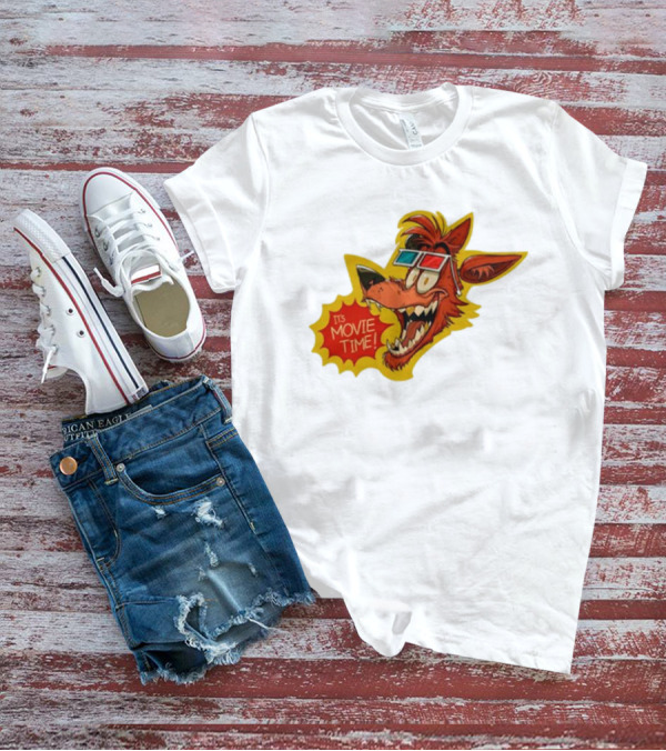 Wolf It's Movie Time Retro 3D Glasses Fun T-Shirt