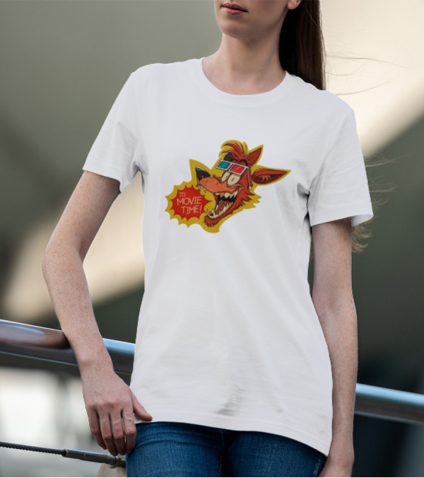 Wolf It's Movie Time Retro 3D Glasses Fun T-Shirt