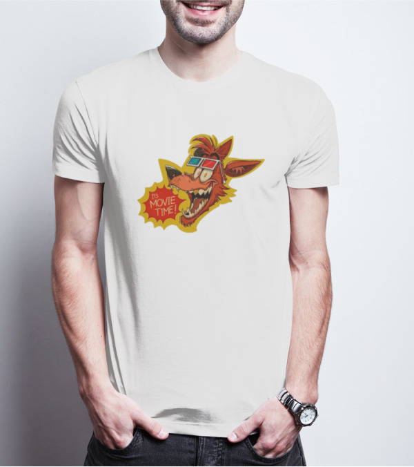 Wolf It's Movie Time Retro 3D Glasses Fun T-Shirt