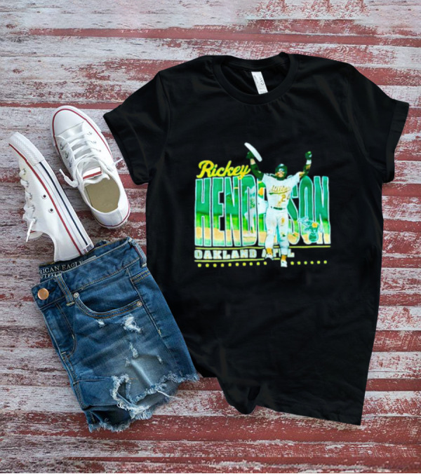 Rickey Henderson Oakland Athletics 24 Baseball Legend T-Shirt